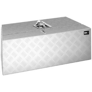 Alumínium box - bordázott lemez - 75 x 25 x 40 cm - 75 L - zárható - ferde | MSW