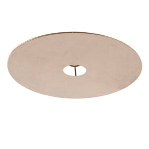 Velúr lapos lámpaernyő taupe arannyal 45 cm - QAZQA