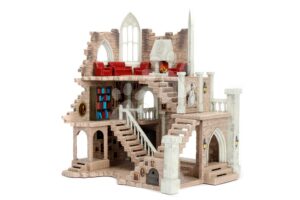 Építőjáték Griffendél torony 10 figurával Harry Potter Gryffindor Tower Jada nyitható ajtókkal 29 darabos matricákkal 5 évtől