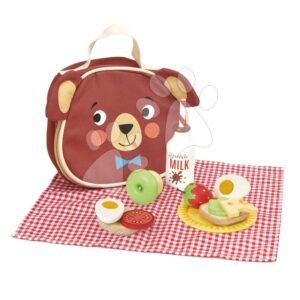 Fa Készlet Kirándulásra Little Bear'S Picnic Tender Leaf Toys Élelmiszerek Táskában