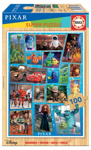 Fa puzzle Pixar Disney Educa 100 drabos 5 évtől