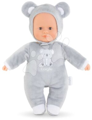 Játékbaba koala Sweet Heart Koala Corolle barna szemekkel és levehető füles kapucnival szürke 30 cm 9 hó-tól