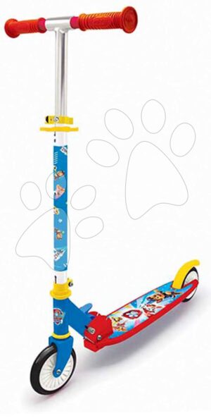 Kétkerekű roller Paw Patrol 3 Wheels Foldable Scooter Smoby összecsukható fékkel magasságilag állítható max. 83 cm 5 évtől