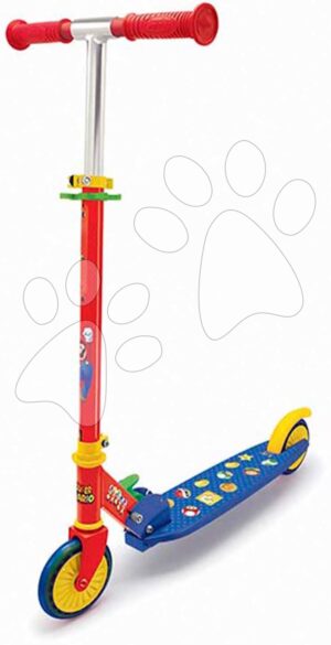 Kétkerekű roller Super Mario 2 Wheels Foldable Scooter Smoby összecsukható fékkel magasságilag állítható max. 83 cm 5 évtől