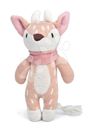 Kötött szarvas Fearne Deer Knitted Baby Doll Threadbear 18 cm puha lágy pamutból ajándékcímkével 0 hó-tól