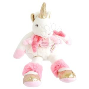 Plüss Egyszarvú Unicorn Lucie La Licorne Doudou Et Compagnie Arany-Rózsaszín 22 Cm Ajándékcsomagolásban 0 Hó-Tól