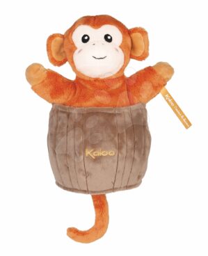 Plüss majom kesztyűbáb Jack Monkey Kachoo Kaloo meglepetés a kókuszdióban 25 cm legkisebbeknek 0 hó-tól