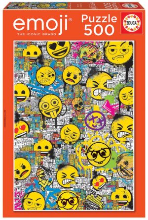 Puzzle Emoji Graffiti Educa 500 darabos és Fix ragasztó 11 évtől