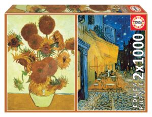 Puzzle Los Girasoles+Terraza De Café Por La Noche