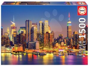 Puzzle Manhattan at Night Educa 1500 darabos és Fix puzzle ragasztó 11 évtől