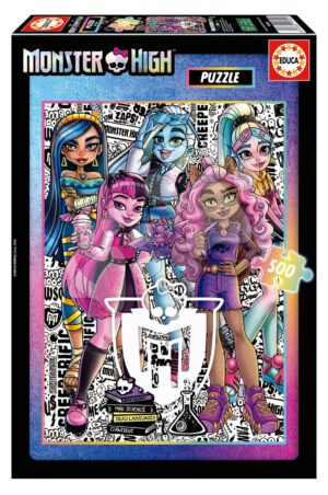 Puzzle Monster High Educa 500 darabos és Fix ragasztó