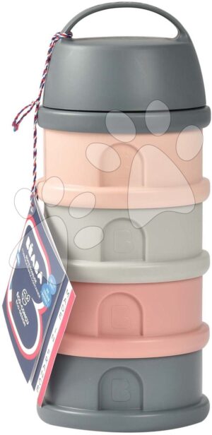 Tejpor adagoló Formula Milk Container Beaba 4-részes Mineral Grey Pink szürke-rózsaszín 0 hó-tól