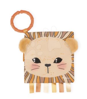 Textil könyv oroszlán The Curious Lion Activity Book Kaloo karikával legkisebbeknek 0 hó-tól