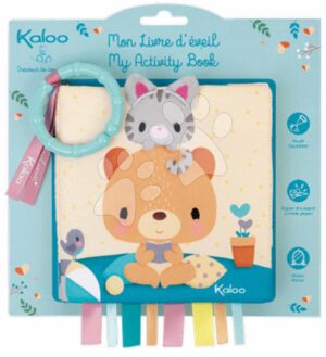 Textil könyvecske mackó Choo at home Activity Book Kaloo karikával legkisebbeknek 0 hó-tól