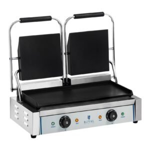 Dupla kontakt grill - sima - 2 x 1.800 W | Royal Catering