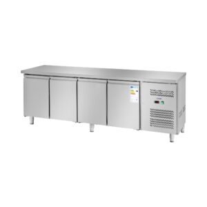 Hűtőpult - 450 l - 4 rekesz - 227 x 64 cm - B energiaosztály - rozsdamentes acél - Royal Catering