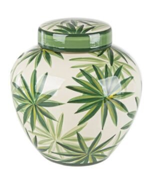 TROPIC zöld porcelán váza - Bizzotto