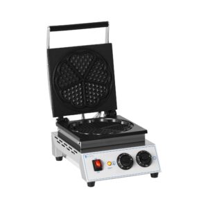 Gofrisütő - szív alakú - 1500 W | Royal Catering