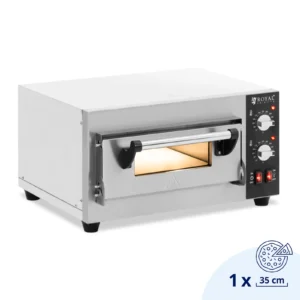 Elektromos Pizzasütő Kemence - 1 X 35 Cm - 1 Kamra - 2000 W - Samottkő - Royal Catering