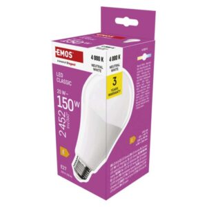 Led Izzó Classic A80 / E27 / 20 W (150 W) / 2452 Lm / Természetes Fehér