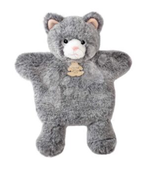 Plüss cica kesztyűbáb Cat Puppet Sweety Mousse Histoire d’ Ours szürke 25 cm 0 hó-tól