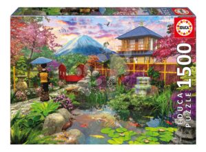 Puzzle Japanese Garden Educa 1500 darabos és Fix ragasztó