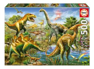 Puzzle Jurrasic Playground Educa 500 darabos és Fix ragasztó