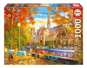 Puzzle Notre Dame in Autumn Educa 1000 darabos és Fix ragasztó