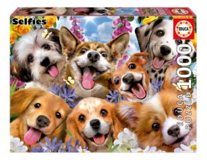 Puzzle Puppies Selfie Educa 1000 darabos és Fix ragasztó