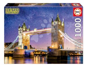 Puzzle Tower Bridge London Neon Educa világító 1000 darabos és Fix ragasztó