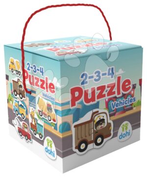 Puzzle járművek Vehicles Dohány 2-3-4 darabos 18 hó-tól