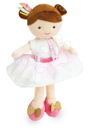 Rongybaba Ombelline Princess Lady Jolijou 30 cm barna hajkoronával fehér ruhácskában 5 évtől