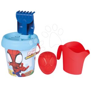 Vödör szett Spidey Medium Garnished Bucket Life Smoby locsolókannával 6 részes 18 cm magas 18 hó-tól