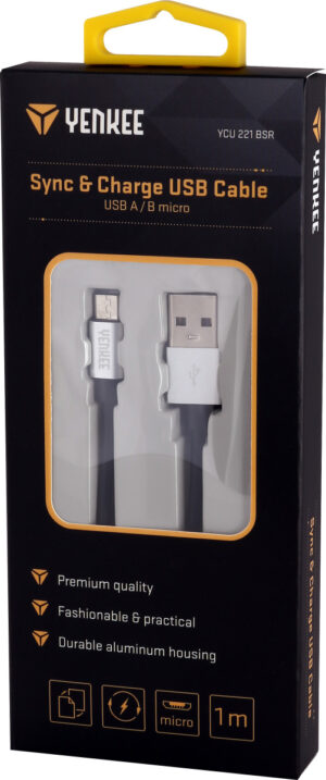 Usb adat- és töltőkábel 1 m fekete 1 m