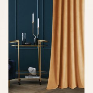 Charmy Mustarsarga Barsonyfuggony Ezust Ringlikkel 140 X 260 Cm