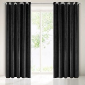 Elegáns fekete bársony drapéria 140 x 250 cm Hossz: 250 cm