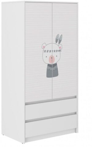 Gyerek Gardrobszekreny Cuki Allatka 180 X 55 X 90 Cm