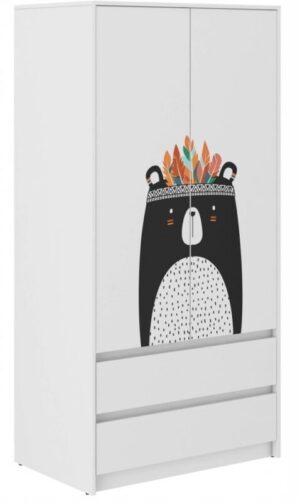 Gyerek Gardrobszekreny Cuki Maci 180 X 55 X 90 Cm