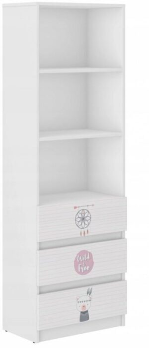 Gyerek Konyvespolc Fiokokkal 180 X 33 X 60 Cm Cuki Allatkakkal
