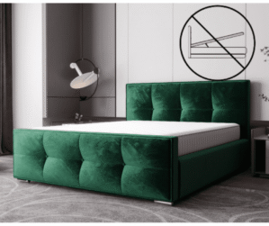 Loris Luxus kárpitozott ágy glamour stílusban 180 x 200 cm - zöld tárolóhely nélkül