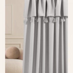 Astoria Sötétítő függöny bojtokkal ringlis szürke 140 x 250 cm