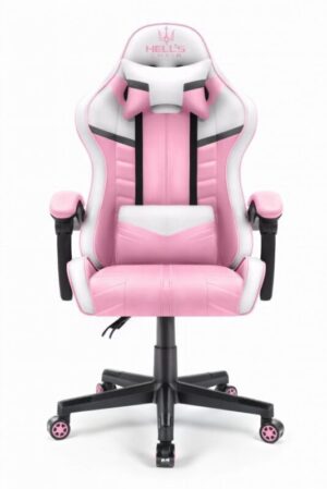 Gyerek gamer szék HC-1004 - rózsaszín-fehér