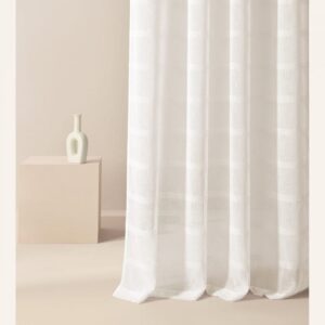 Maura Elegáns krémszínű függöny fémkarikákkal 140 x 280 cm