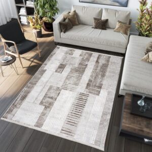 SAHARA Modern vintage szőnyeg geometrikus mintákkal a barna árnyalataiban Szélesség: 200 cm | Hossz: 300 cm