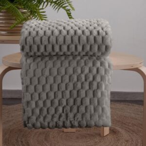 Vastag modern mintás takaró - szürke Szélesség: 200 cm | Hossz: 220 cm