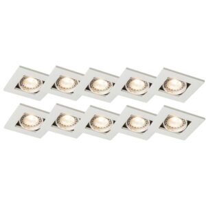 10 db süllyesztett spotlámpa fehér - Qure