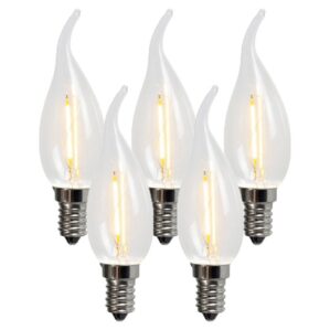5 db E14 LED izzós gyertya lámpa készlet BXS35 1W 100LM 2200K