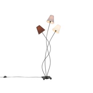 Design állólámpa fekete szövetszínekkel