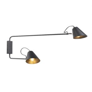 Design fali lámpa fekete