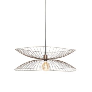 Design függőlámpa sötét bronz dupla búrával - Pua